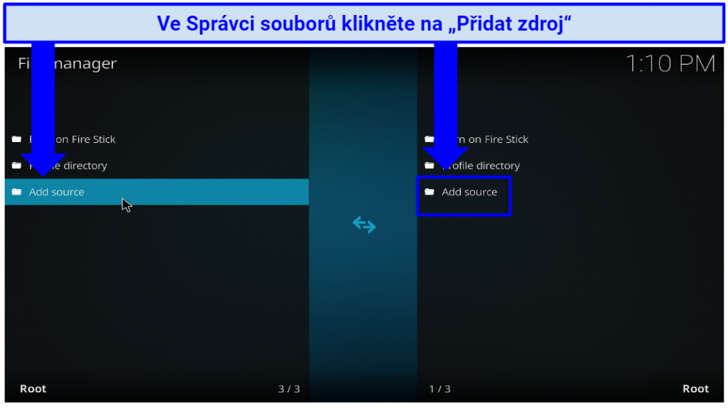 Graphic showing Kodi's Add source button