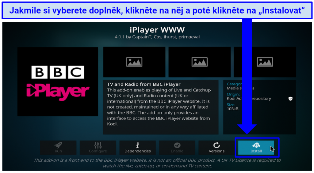 Graphic showing how to install a Kodi Add-on